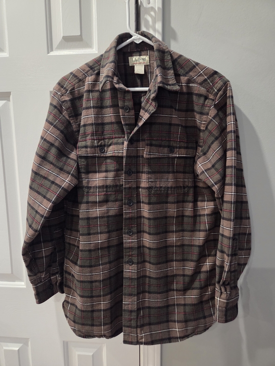 L.L. Bean Other - Vintage LL Bean Chamois Cloth Shirt Mens Medium Heavy Plaid Flannel